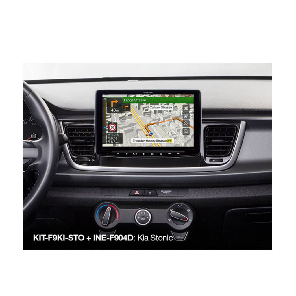 Alpine INE-F904D radio pasklaar Kia Stonic - D & B Inbouwstation
