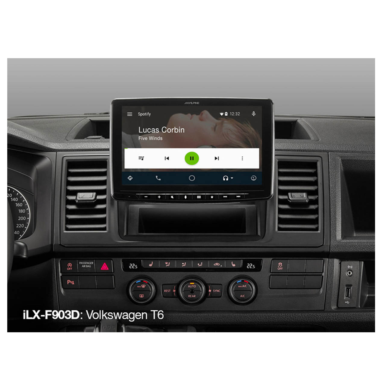 Alpine iLX-F903D radio pasklaar Ford Transit