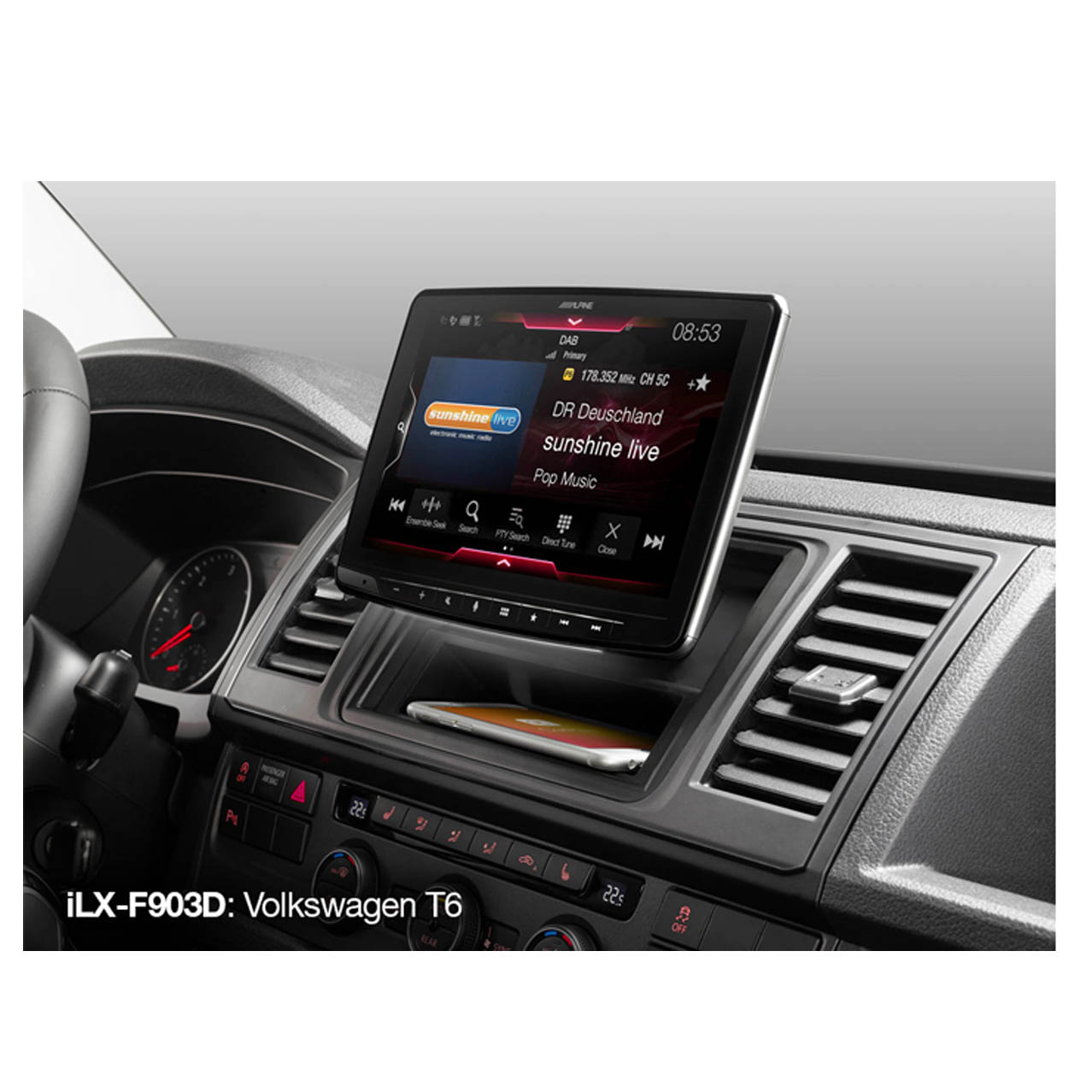 Alpine iLX-F903D radio pasklaar Ford Transit - Afbeelding 4