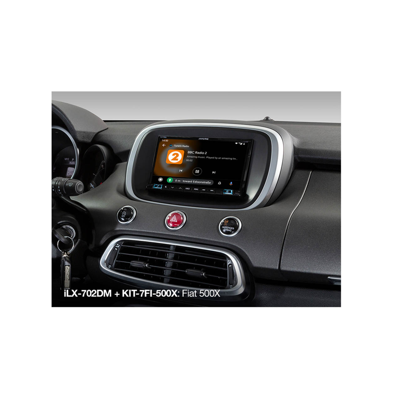 Alpine iLX-705DM radio pasklaar Fiat 500X