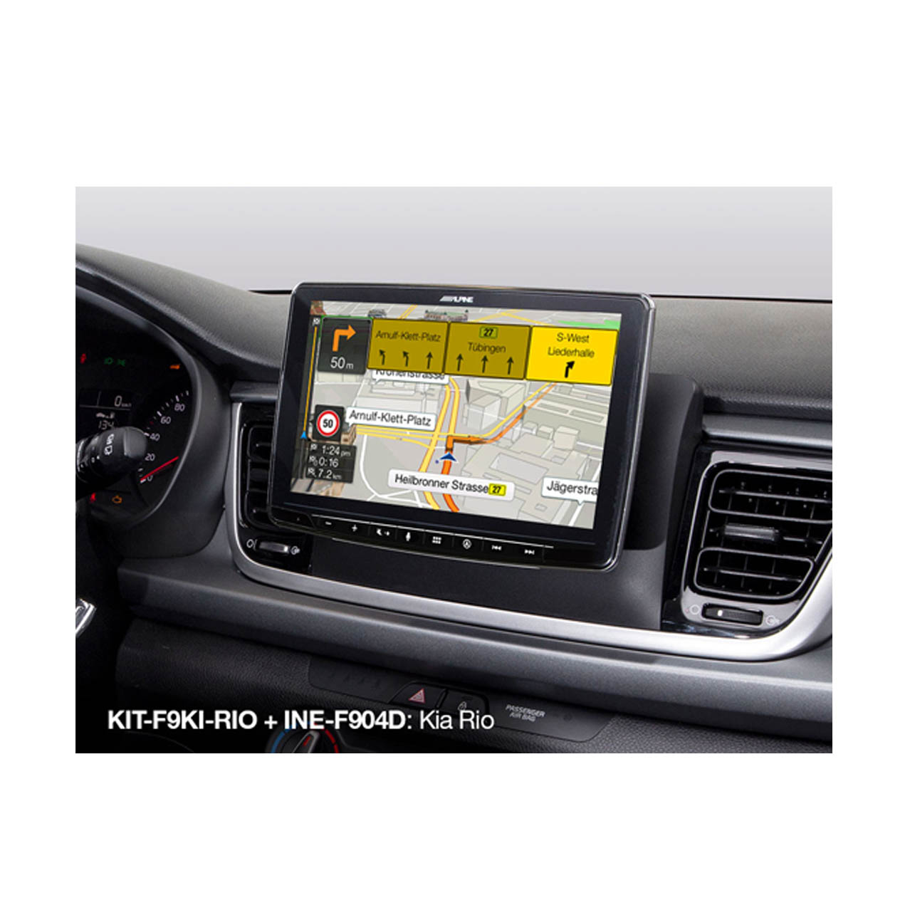 Alpine INE-F904D radio pasklaar Kia Rio