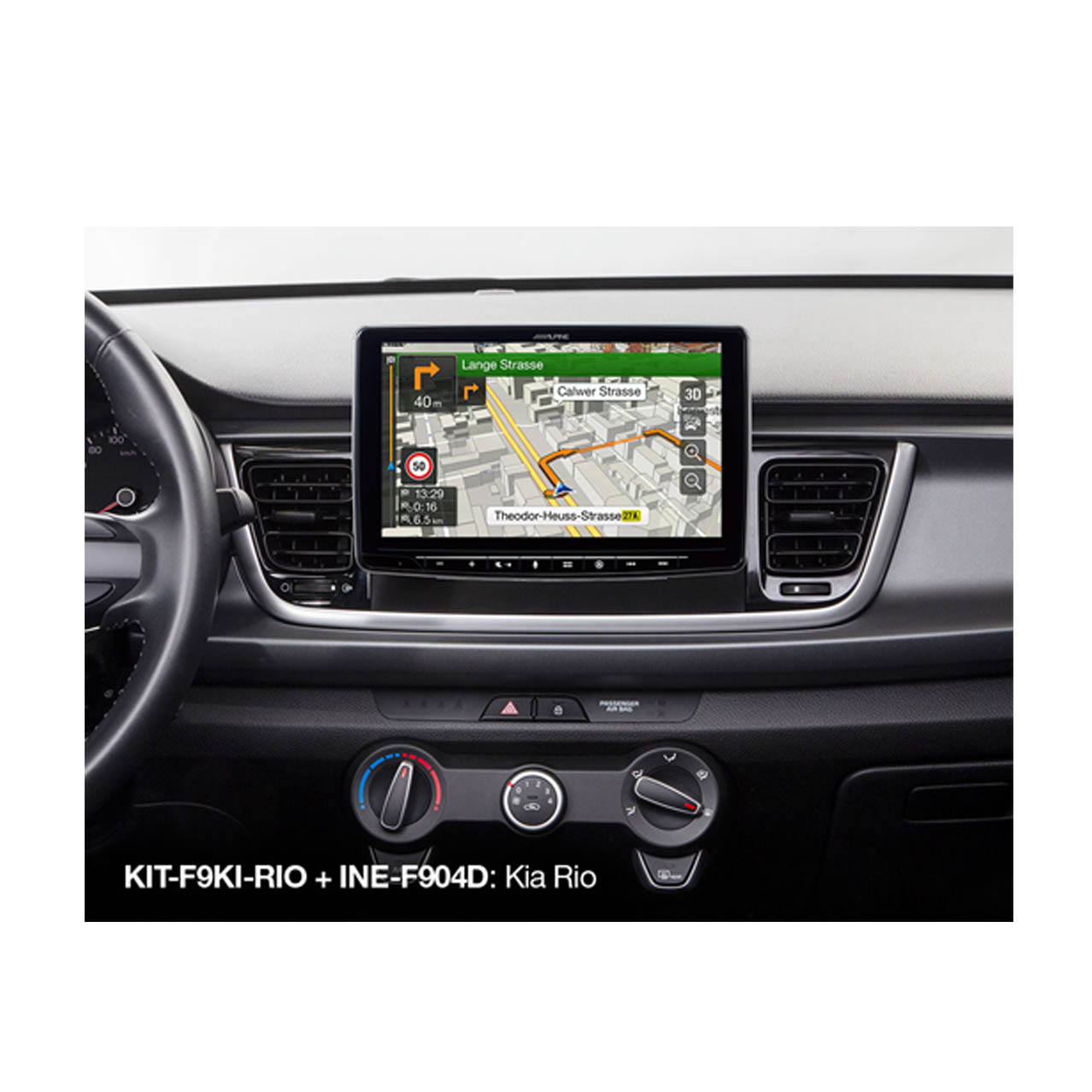 Alpine INE-F904D radio pasklaar Kia Rio - Afbeelding 2
