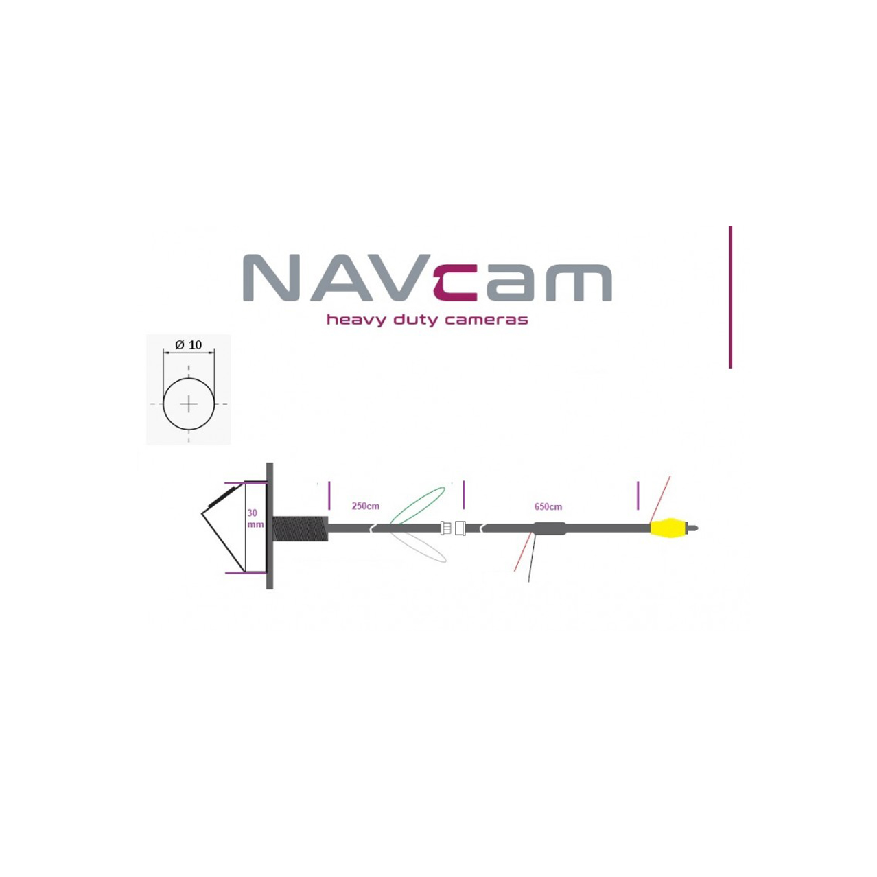 Heavy duty mini HD camera substr/top mounting camera; 960*480 (NTSC) - Afbeelding 4