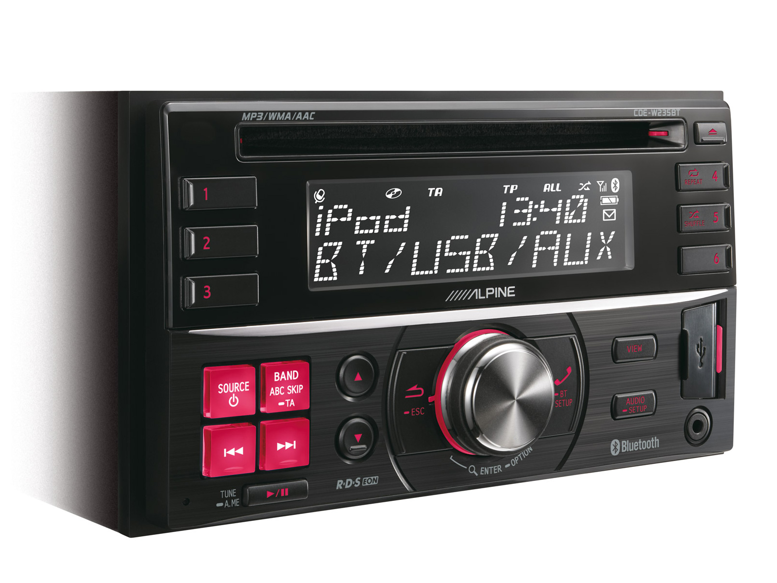 Alpine CDE-W235BT - 2-DIN CD Ontvanger met geavanceerde Bluetooth - Afbeelding 2