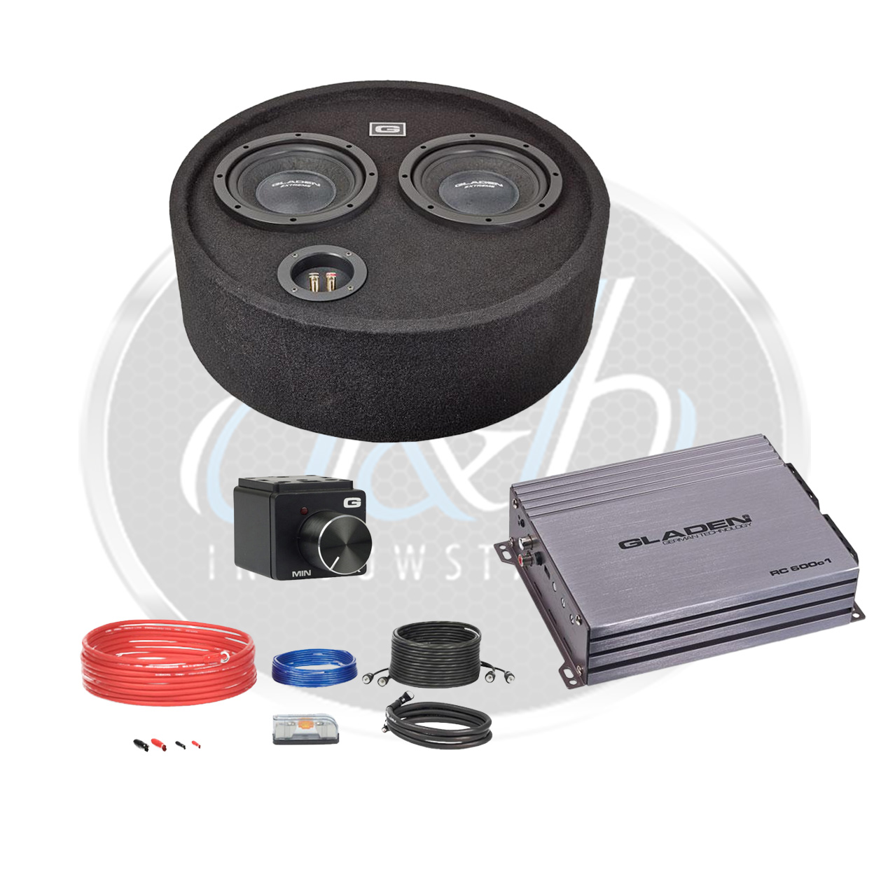 D&B subwoofer pakket - Gladen RS8 RB Dual